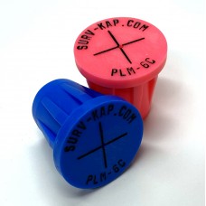 Ribbed Rebar Cap for 3/4" rebar with 1/8" radial lettering and crosshair center mark